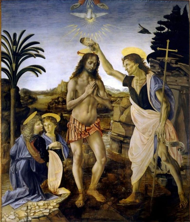You are currently viewing Η Βάπτιση. Leonardo Da Vinci & Andrea del Verrocchio. 1435-1488